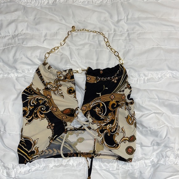Pattern chain halter top - Picture 3 of 5